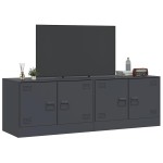 vidaXL Comodă TV, 2 buc., antracit, 67x39x44 cm, oțel