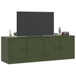 vidaXL Dulapuri TV 2 buc., verde măslină, 67x39x44 cm Otel