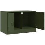 vidaXL Dulapuri TV 2 buc., verde măslină, 67x39x44 cm Otel