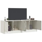 vidaXL Dulapuri TV 2 buc., alb, 67x39x44 cm Otel