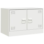 vidaXL Dulapuri TV 2 buc., alb, 67x39x44 cm Otel