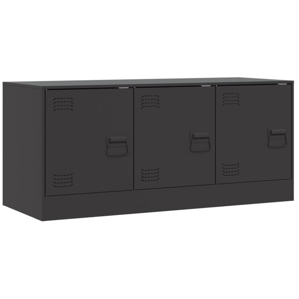 vidaXL Comodă TV, negru, 99x39x44 cm, oțel