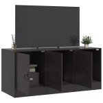 vidaXL Comodă TV, negru, 99x39x44 cm, oțel vidaXL Comodă TV, negru, 99x39x44 cm, oțel