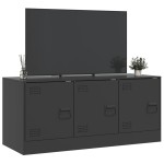vidaXL Comodă TV, negru, 99x39x44 cm, oțel vidaXL Comodă TV, negru, 99x39x44 cm, oțel