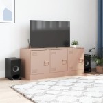 vidaXL Comodă TV, roz, 99x39x44 cm, oțel vidaXL Comodă TV, roz, 99x39x44 cm, oțel