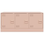 vidaXL Comodă TV, roz, 99x39x44 cm, oțel vidaXL Comodă TV, roz, 99x39x44 cm, oțel