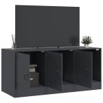 vidaXL Comodă TV, antracit, 99x39x44 cm, oțel vidaXL Comodă TV, antracit, 99x39x44 cm, oțel