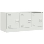 vidaXL Comodă TV, alb, 99x39x44 cm, oțel vidaXL Comodă TV, alb, 99x39x44 cm, oțel