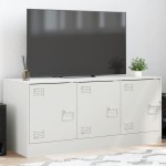 vidaXL Comodă TV, alb, 99x39x44 cm, oțel vidaXL Comodă TV, alb, 99x39x44 cm, oțel