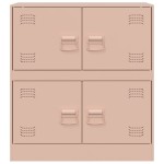 vidaXL Bufeta Roz 67x39x73 cm oțel vidaXL Bufeta Roz 67x39x73 cm oțel