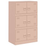 vidaXL Bufeta Roz 67x39x107 cm oțel vidaXL Bufeta Roz 67x39x107 cm oțel