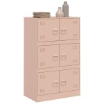 vidaXL Bufeta Roz 67x39x107 cm oțel vidaXL Bufeta Roz 67x39x107 cm oțel
