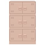 vidaXL Bufeta Roz 67x39x107 cm oțel vidaXL Bufeta Roz 67x39x107 cm oțel
