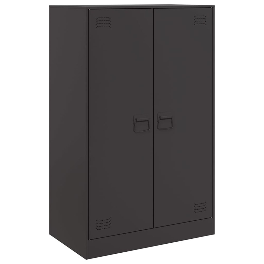 vidaXL Servantă, negru, 67x39x107 cm, oțel