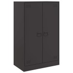 vidaXL Servantă, negru, 67x39x107 cm, oțel