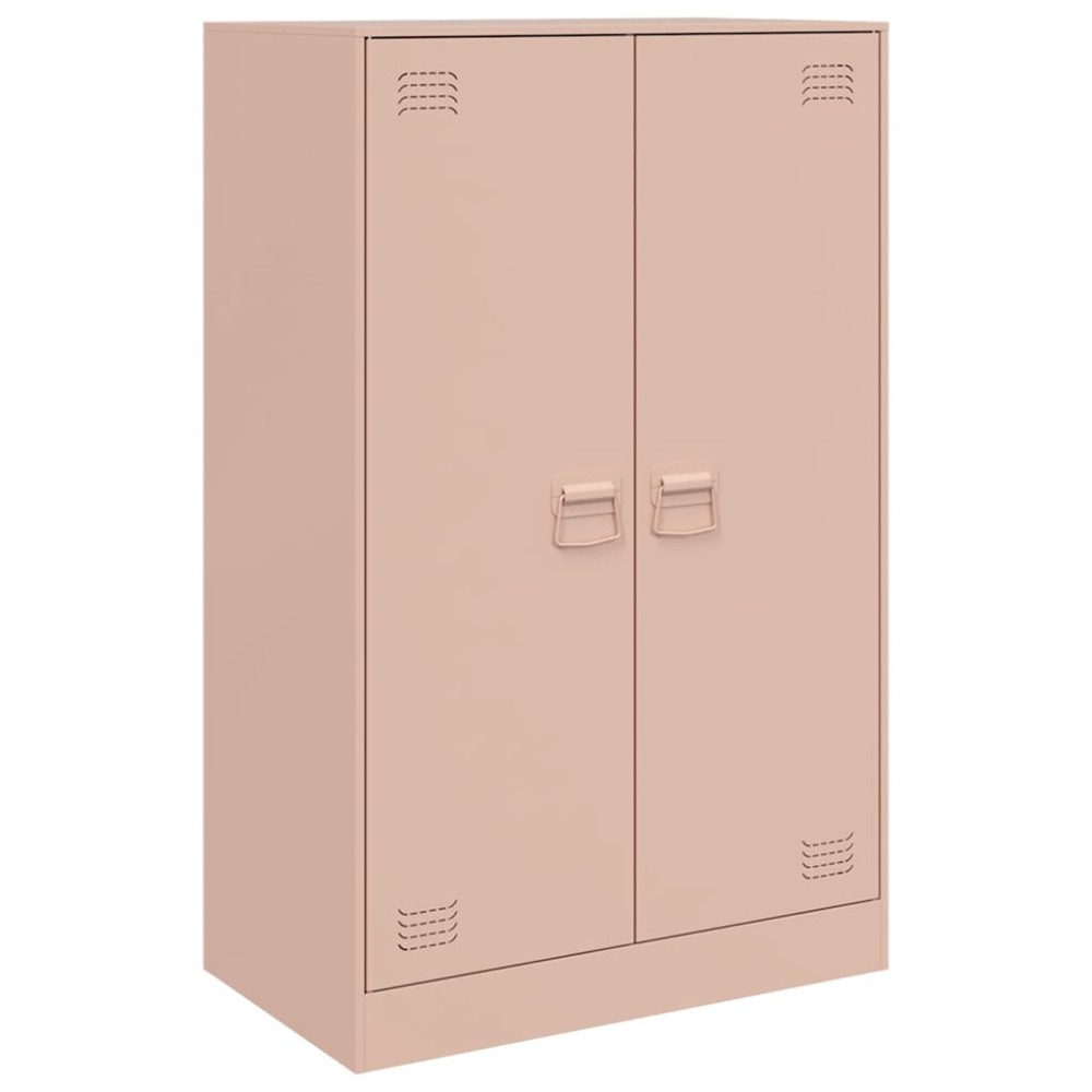 vidaXL Comodă Roz 67x39x107 cm oțel