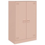 vidaXL Comodă Roz 67x39x107 cm oțel vidaXL Comodă Roz 67x39x107 cm oțel