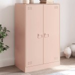 vidaXL Comodă Roz 67x39x107 cm oțel vidaXL Comodă Roz 67x39x107 cm oțel