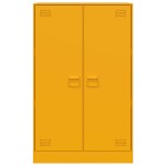 vidaXL Noptieră, galben muștar, 67x39x107 cm oțel