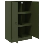 vidaXL Comodă verde măslină 67x39x107 cm oțel vidaXL Comodă verde măslină 67x39x107 cm oțel