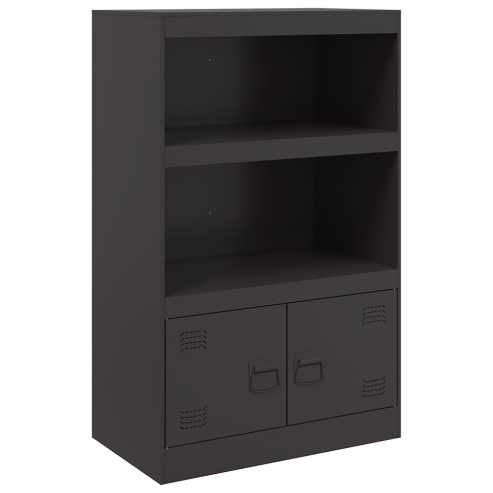 vidaXL Servantă, negru, 67x39x107 cm, oțel