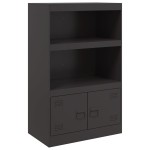 vidaXL Servantă, negru, 67x39x107 cm, oțel vidaXL Servantă, negru, 67x39x107 cm, oțel