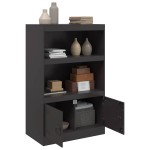 vidaXL Servantă, negru, 67x39x107 cm, oțel vidaXL Servantă, negru, 67x39x107 cm, oțel