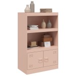 vidaXL Comodă Roz 67x39x107 cm oțel vidaXL Comodă Roz 67x39x107 cm oțel