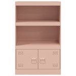 vidaXL Comodă Roz 67x39x107 cm oțel vidaXL Comodă Roz 67x39x107 cm oțel