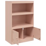 vidaXL Comodă Roz 67x39x107 cm oțel vidaXL Comodă Roz 67x39x107 cm oțel