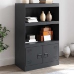 vidaXL Servantă, antracit, 67x39x107 cm, oțel vidaXL Servantă, antracit, 67x39x107 cm, oțel