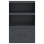 vidaXL Servantă, antracit, 67x39x107 cm, oțel vidaXL Servantă, antracit, 67x39x107 cm, oțel
