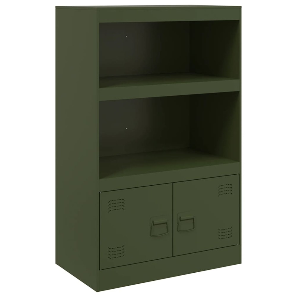vidaXL Comodă verde măslină 67x39x107 cm oțel