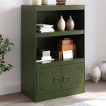 vidaXL Comodă verde măslină 67x39x107 cm oțel vidaXL Comodă verde măslină 67x39x107 cm oțel