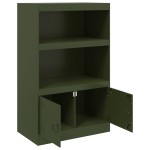 vidaXL Comodă verde măslină 67x39x107 cm oțel vidaXL Comodă verde măslină 67x39x107 cm oțel