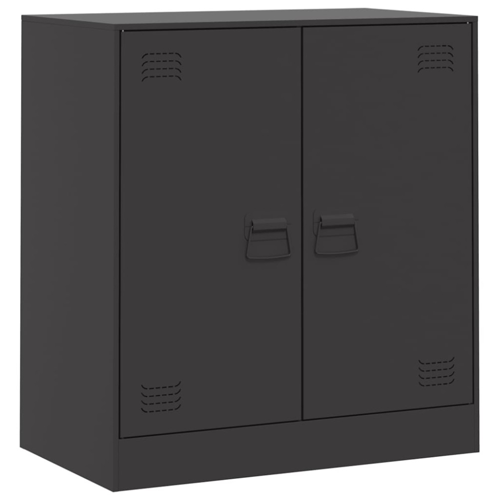 vidaXL Servantă, negru, 67x39x73 cm, oțel