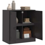 vidaXL Servantă, negru, 67x39x73 cm, oțel vidaXL Servantă, negru, 67x39x73 cm, oțel