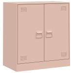 vidaXL Comodă Roz 67x39x73 cm oțel vidaXL Comodă Roz 67x39x73 cm oțel