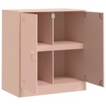 vidaXL Comodă Roz 67x39x73 cm oțel vidaXL Comodă Roz 67x39x73 cm oțel