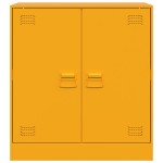 vidaXL Noptieră, galben muștar, 67x39x73 cm oțel