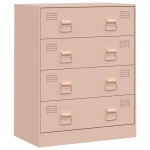 vidaXL Comodă Roz 67x39x83 cm oțel vidaXL Comodă Roz 67x39x83 cm oțel