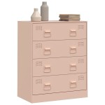 vidaXL Comodă Roz 67x39x83 cm oțel vidaXL Comodă Roz 67x39x83 cm oțel