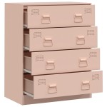 vidaXL Comodă Roz 67x39x83 cm oțel vidaXL Comodă Roz 67x39x83 cm oțel