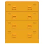 vidaXL Noptieră, galben muștar, 67x39x83 cm oțel