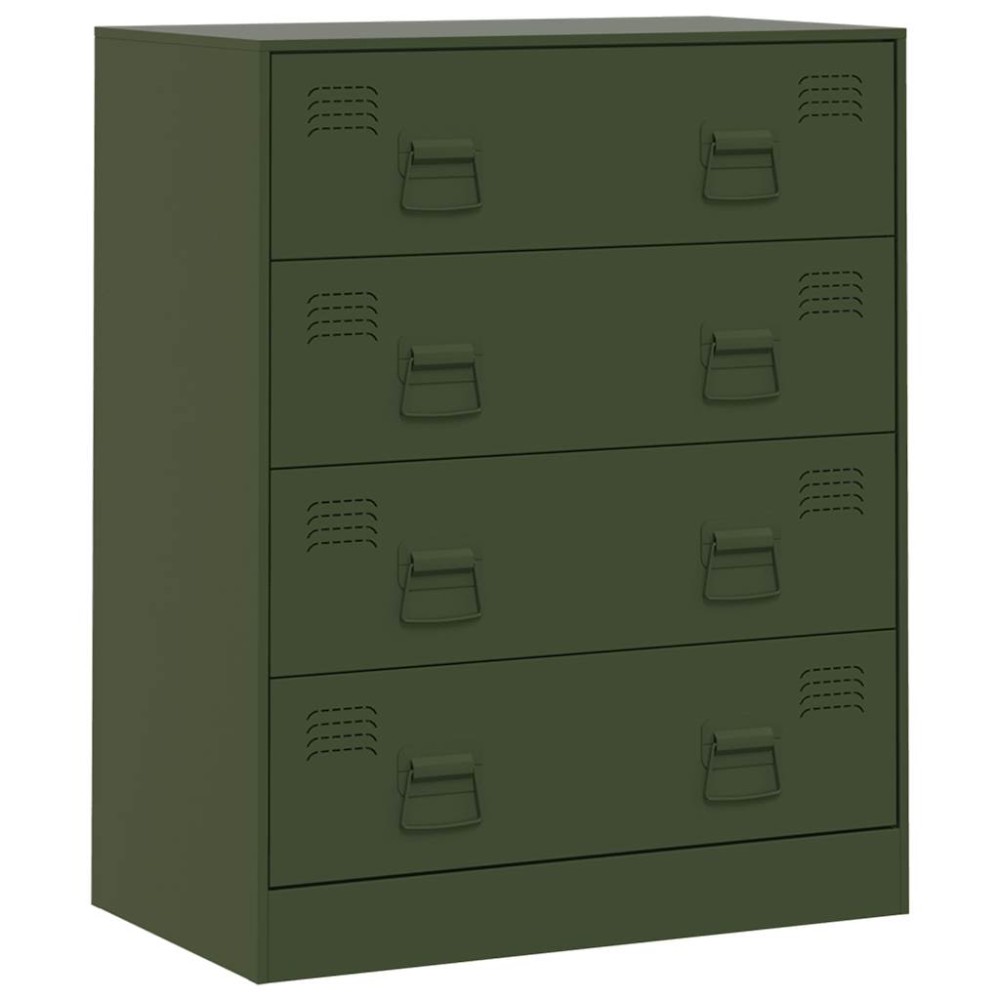 vidaXL Bufeta verde măslină 67x39x83 cm oțel