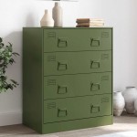 vidaXL Bufeta verde măslină 67x39x83 cm oțel vidaXL Bufeta verde măslină 67x39x83 cm oțel