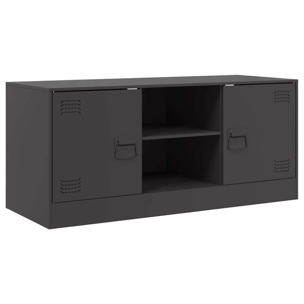 vidaXL Comodă TV, negru, 99x39x44 cm, oțel