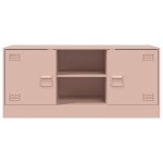 vidaXL Comodă TV, roz, 99x39x44 cm, oțel vidaXL Comodă TV, roz, 99x39x44 cm, oțel