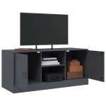 vidaXL Comodă TV, antracit, 99x39x44 cm, oțel vidaXL Comodă TV, antracit, 99x39x44 cm, oțel