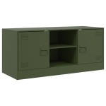 vidaXL Comodă TV, verde măsliniu, 99x39x44 cm, oțel